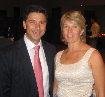 Assembly Speaker Fabian Nunez with Tonya Rynerson, Bail Agent